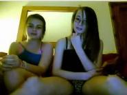 Two russian girls falshing on Chatroulette