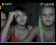 Three girls gets naked on stickam chat